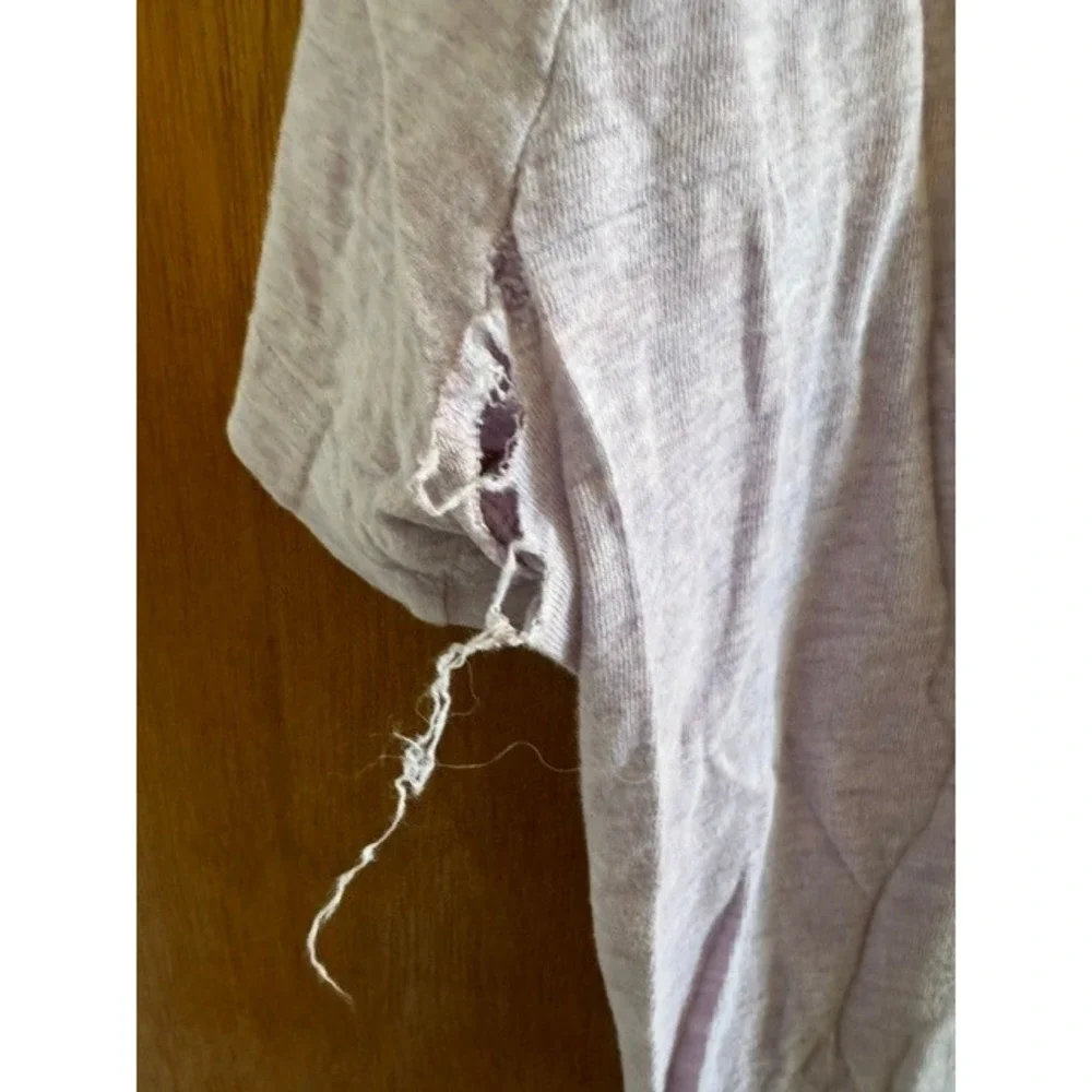 Banana Republic Soft Wash T-Shirt Mens Large Purple Heather Short Sleeve Crew L